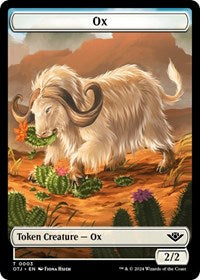 Ox // Plot Double-Sided Token (3 // 20) [Outlaws of Thunder Junction]