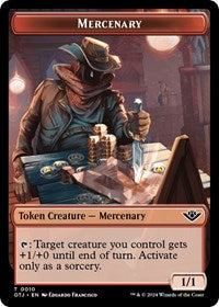 Mercenary // Golem Double-Sided Token (10 // 6) [Outlaws of Thunder Junction]