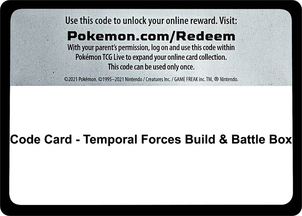 Code Card - Temporal Forces Build & Battle Box [SV05: Temporal Forces]