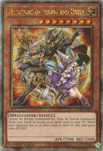 Magicians of Bonds and Unity (Quarter Century Secret Rare) (LEDE-EN000) [Legacy of Destruction]