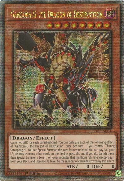 Gandora-G the Dragon of Destruction (Quarter Century Secret Rare) (LEDE-EN001) [Legacy of Destruction]