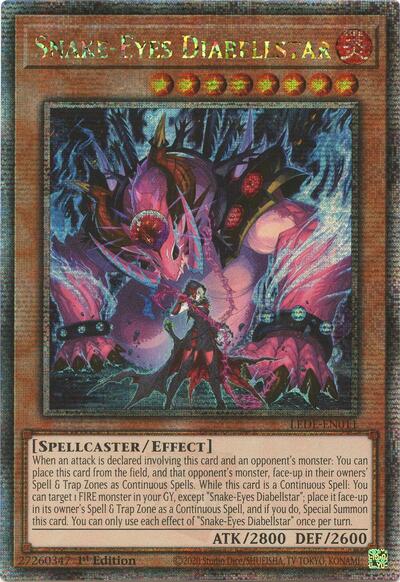 Snake-Eyes Diabellstar (Quarter Century Secret Rare) (LEDE-EN011) [Legacy of Destruction]