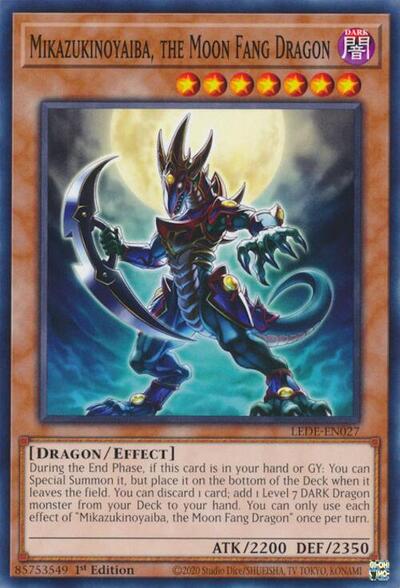 Mikazukinoyaiba, the Moon Fang Dragon (LEDE-EN027) [Legacy of Destruction]