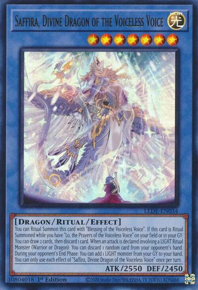 Saffira, Divine Dragon of the Voiceless Voice (LEDE-EN034) [Legacy of Destruction]