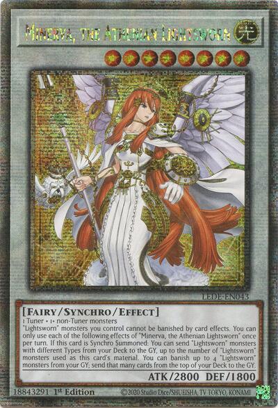 Minerva, the Athenian Lightsworn (Quarter Century Secret Rare) (LEDE-EN043) [Legacy of Destruction]