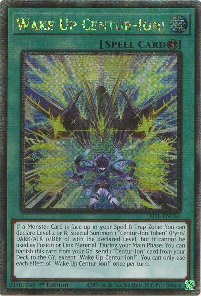 Wake Up Centur-Ion! (Quarter Century Secret Rare) (LEDE-EN064) [Legacy of Destruction]