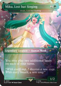 Miku, Lost but Singing - Azusa, Lost but Seeking (Rainbow Foil) (1597) [Secret Lair Drop Series]