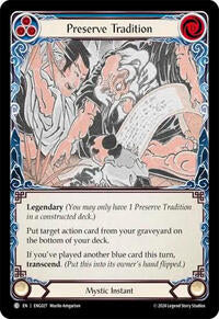Preserve Tradition (ENG027) [Blitz Deck: Part the Mistveil - Enigma]