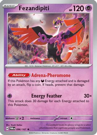 Fezandipiti 096/167  - Reverse Holofoil SV06 Twilight Masquerade - Rare