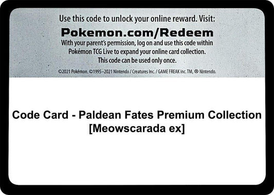 Code Card - Paldean Fates Premium Collection [Meowscarada ex] [SV: Paldean Fates]