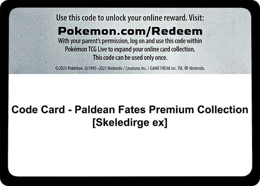 Code Card - Paldean Fates Premium Collection [Skeledirge ex] [SV: Paldean Fates]