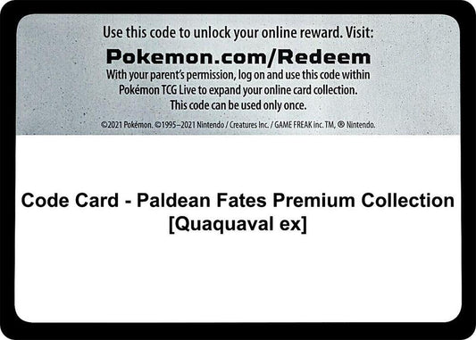 Code Card - Paldean Fates Premium Collection [Quaquaval ex] [SV: Paldean Fates]