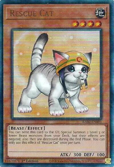Rescue Cat (Alternate Art) (PUR) (RA02-EN001) [25th Anniversary Rarity Collection II]