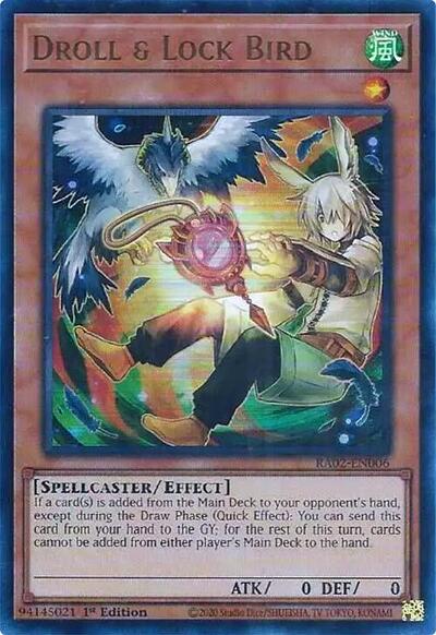 Droll & Lock Bird (Alternate Art) (UR) (RA02-EN006) [25th Anniversary Rarity Collection II]