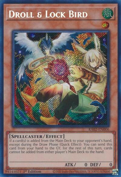 Droll & Lock Bird (Alternate Art) (Secret Rare) (RA02-EN006) [25th Anniversary Rarity Collection II]