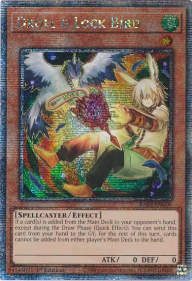 Droll & Lock Bird (Alternate Art) (Quarter Century Secret Rare) (RA02-EN006) [25th Anniversary Rarity Collection II]