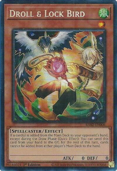 Droll & Lock Bird (Alternate Art) (PCR) (RA02-EN006) [25th Anniversary Rarity Collection II]