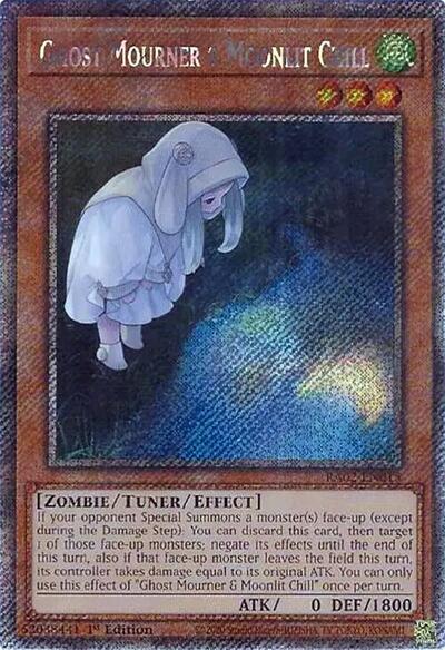 Ghost Mourner & Moonlit Chill (Alternate Art) (Platinum Secret Rare) (RA02-EN015) [25th Anniversary Rarity Collection II]
