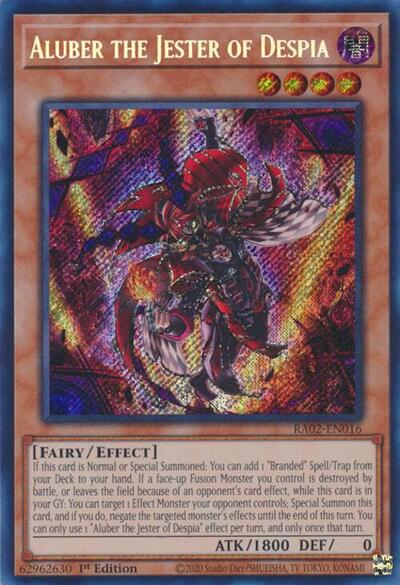 Aluber the Jester of Despia (Secret Rare) (RA02-EN016) [25th Anniversary Rarity Collection II]