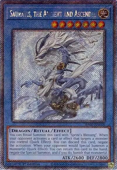 Sauravis, the Ancient and Ascended (Platinum Secret Rare) (RA02-EN019) [25th Anniversary Rarity Collection II]