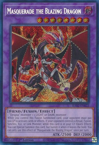 Masquerade the Blazing Dragon (Secret Rare) (RA02-EN022) [25th Anniversary Rarity Collection II]