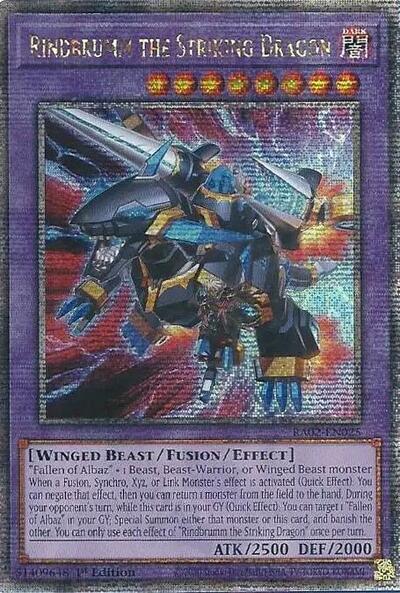 Rindbrumm the Striking Dragon (Quarter Century Secret Rare) (RA02-EN025) [25th Anniversary Rarity Collection II]