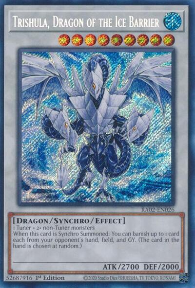 Trishula, Dragon of the Ice Barrier (Secret Rare) (RA02-EN026) [25th Anniversary Rarity Collection II]
