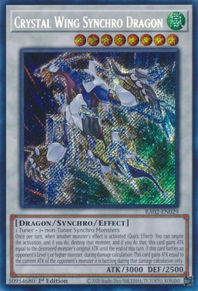 Crystal Wing Synchro Dragon (Secret Rare) (RA02-EN029) [25th Anniversary Rarity Collection II]