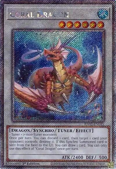 Coral Dragon (Platinum Secret Rare) (RA02-EN031) [25th Anniversary Rarity Collection II]