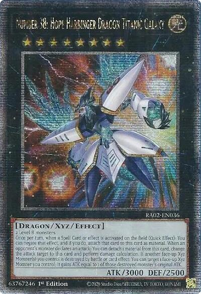 Number 38: Hope Harbinger Dragon Titanic Galaxy (Quarter Century Secret Rare) (RA02-EN036) [25th Anniversary Rarity Collection II]