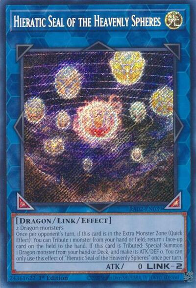 Hieratic Seal of the Heavenly Spheres (Secret Rare) (RA02-EN039) [25th Anniversary Rarity Collection II]