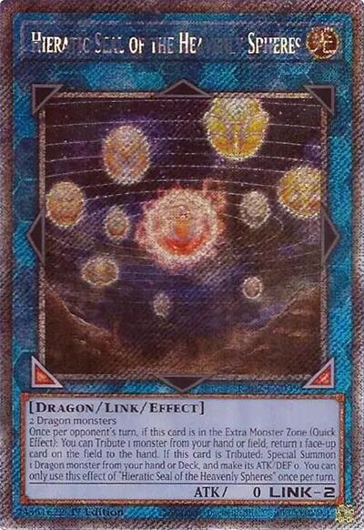 Hieratic Seal of the Heavenly Spheres (Platinum Secret Rare) (RA02-EN039) [25th Anniversary Rarity Collection II]