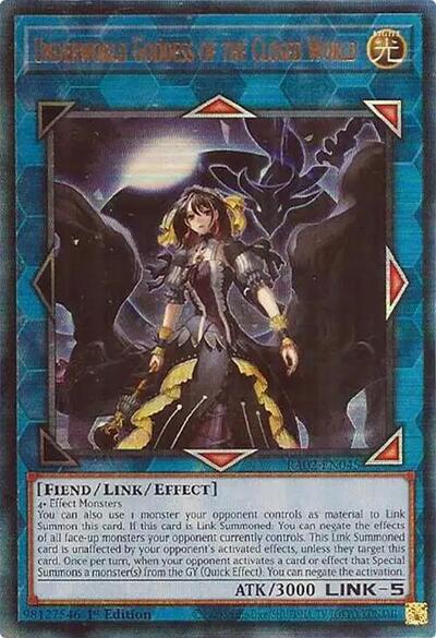 Underworld Goddess of the Closed World (PUR) (RA02-EN045) [25th Anniversary Rarity Collection II]