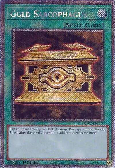Gold Sarcophagus (Platinum Secret Rare) (RA02-EN052) [25th Anniversary Rarity Collection II]