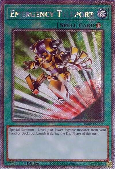 Emergency Teleport (Platinum Secret Rare) (RA02-EN053) [25th Anniversary Rarity Collection II]