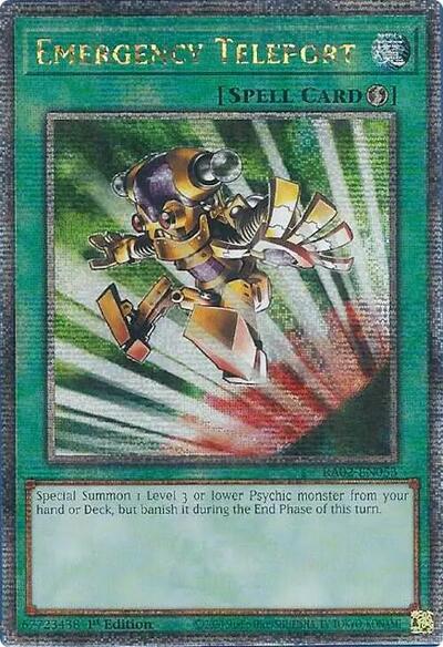 Emergency Teleport (Quarter Century Secret Rare) (RA02-EN053) [25th Anniversary Rarity Collection II]
