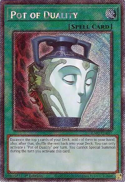 Pot of Duality (Platinum Secret Rare) (RA02-EN057) [25th Anniversary Rarity Collection II]