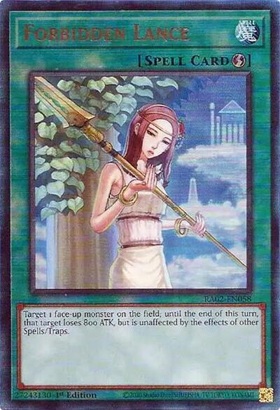 Forbidden Lance (PUR) (RA02-EN058) [25th Anniversary Rarity Collection II]