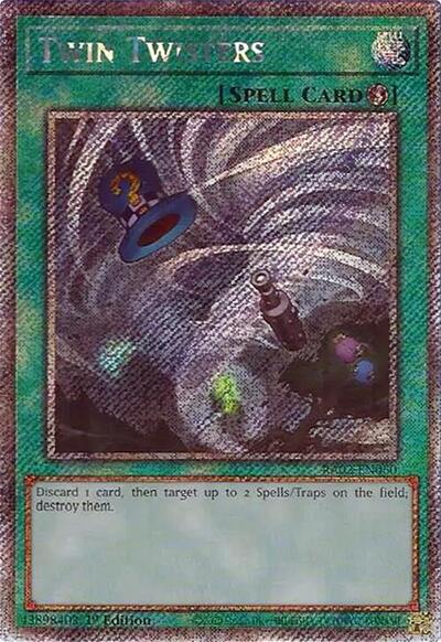 Twin Twisters (Platinum Secret Rare) (RA02-EN060) [25th Anniversary Rarity Collection II]