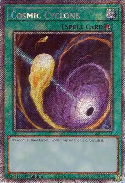 Cosmic Cyclone (Platinum Secret Rare) (RA02-EN061) [25th Anniversary Rarity Collection II]
