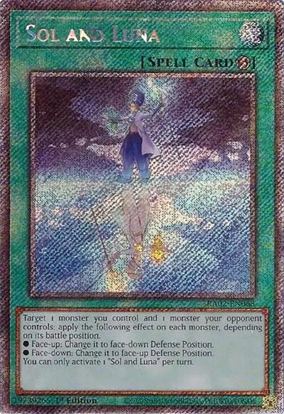 Sol and Luna (Platinum Secret Rare) (RA02-EN068) [25th Anniversary Rarity Collection II]
