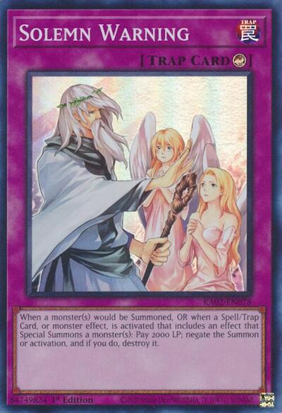 Solemn Warning (RA02-EN078) [25th Anniversary Rarity Collection II]