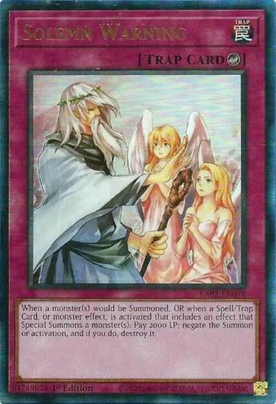 Solemn Warning (PUR) (RA02-EN078) [25th Anniversary Rarity Collection II]