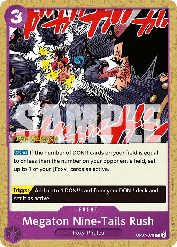 Megaton Nine-Tails Rush (OP07-078) [500 Years in the Future Pre-Release Cards]