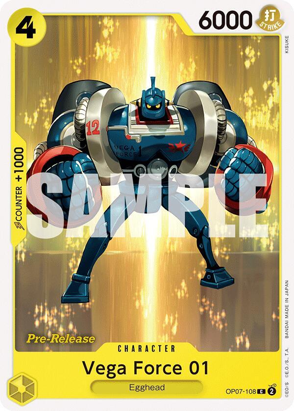Vega Force 01 (OP07-108) [500 Years in the Future Pre-Release Cards]