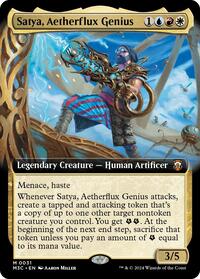 Satya, Aetherflux Genius (Extended Art) (31) [Commander: Modern Horizons 3]
