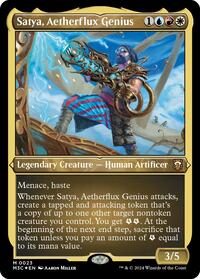 Satya, Aetherflux Genius (Foil Etched) (23) [Commander: Modern Horizons 3]