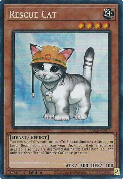 Rescue Cat (PCR) (RA02-EN001) [25th Anniversary Rarity Collection II]