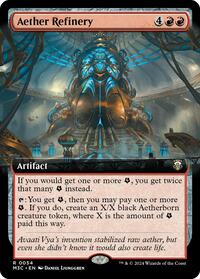 Aether Refinery (Extended Art) (Ripple Foil) (54) [Commander: Modern Horizons 3]
