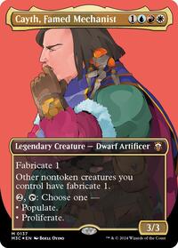 Cayth, Famed Mechanist (Borderless) (Ripple Foil) (137) [Commander: Modern Horizons 3]